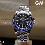 Perfect Replica GM Factory Rolex GMT-Master II 126710 Black On Blue Bezel 40mm Men's Watch